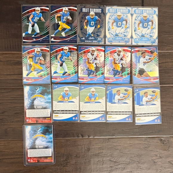 Panini Other - NFL Rookie 16 Card Lot — Blue & Yellow Chargers Panini Trading Cards Sportscards